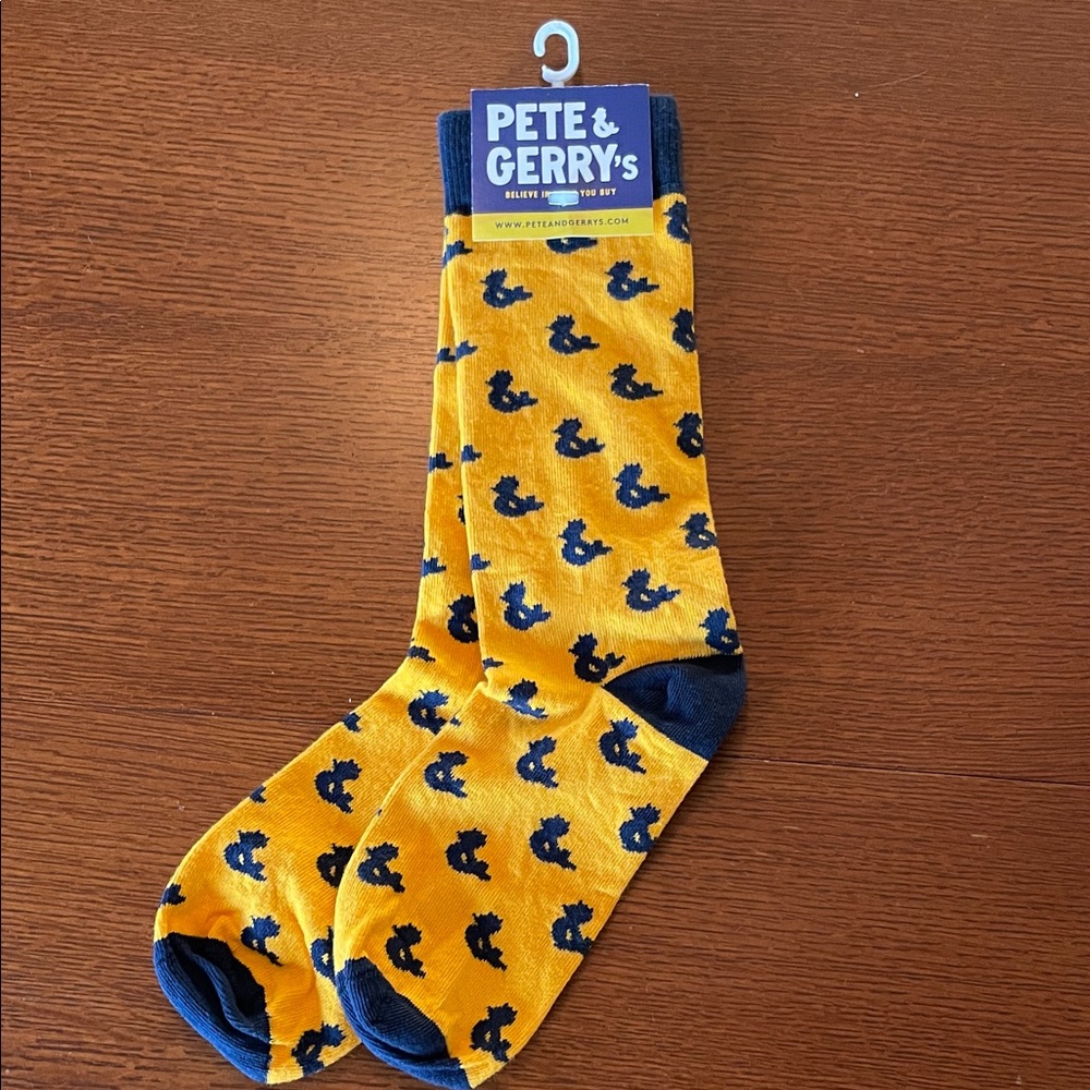 PETE & GERRY’s Yellow and Blue Men'sWomens Socks